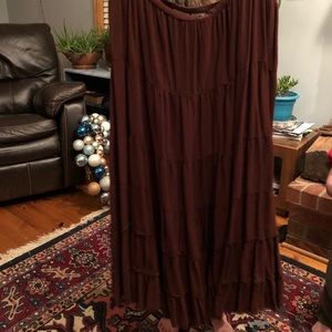 Brown Circle Broom Skirt
